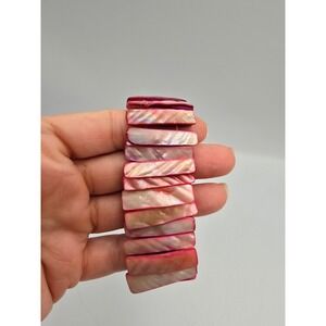 Unbranded Shell Stretch Bracelet Womens OS Pink Excellent Mother of Pearl Tile